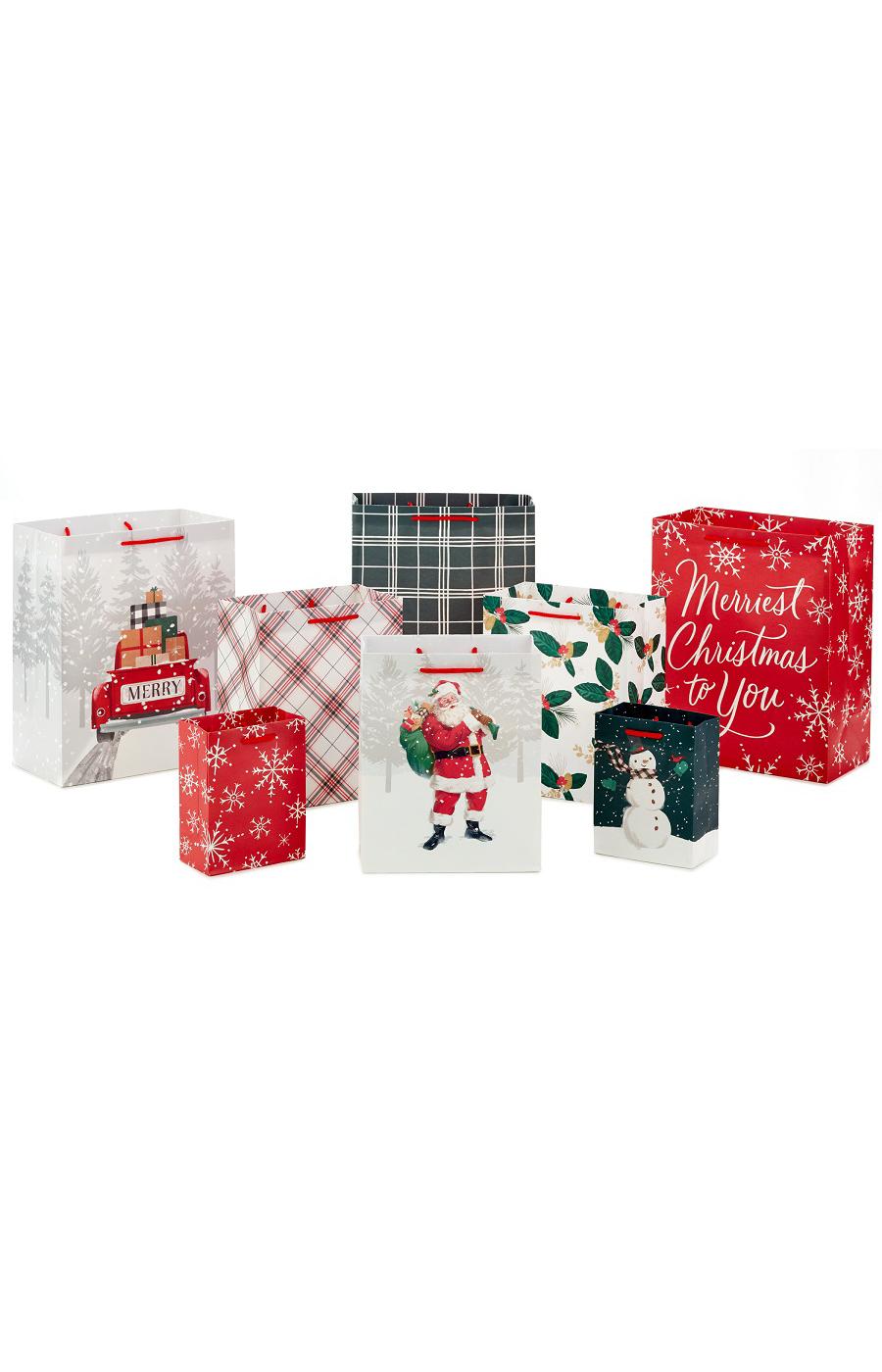 Hallmark Assorted Christmas Gift Bag Bundle - Traditional Fun; image 1 of 4