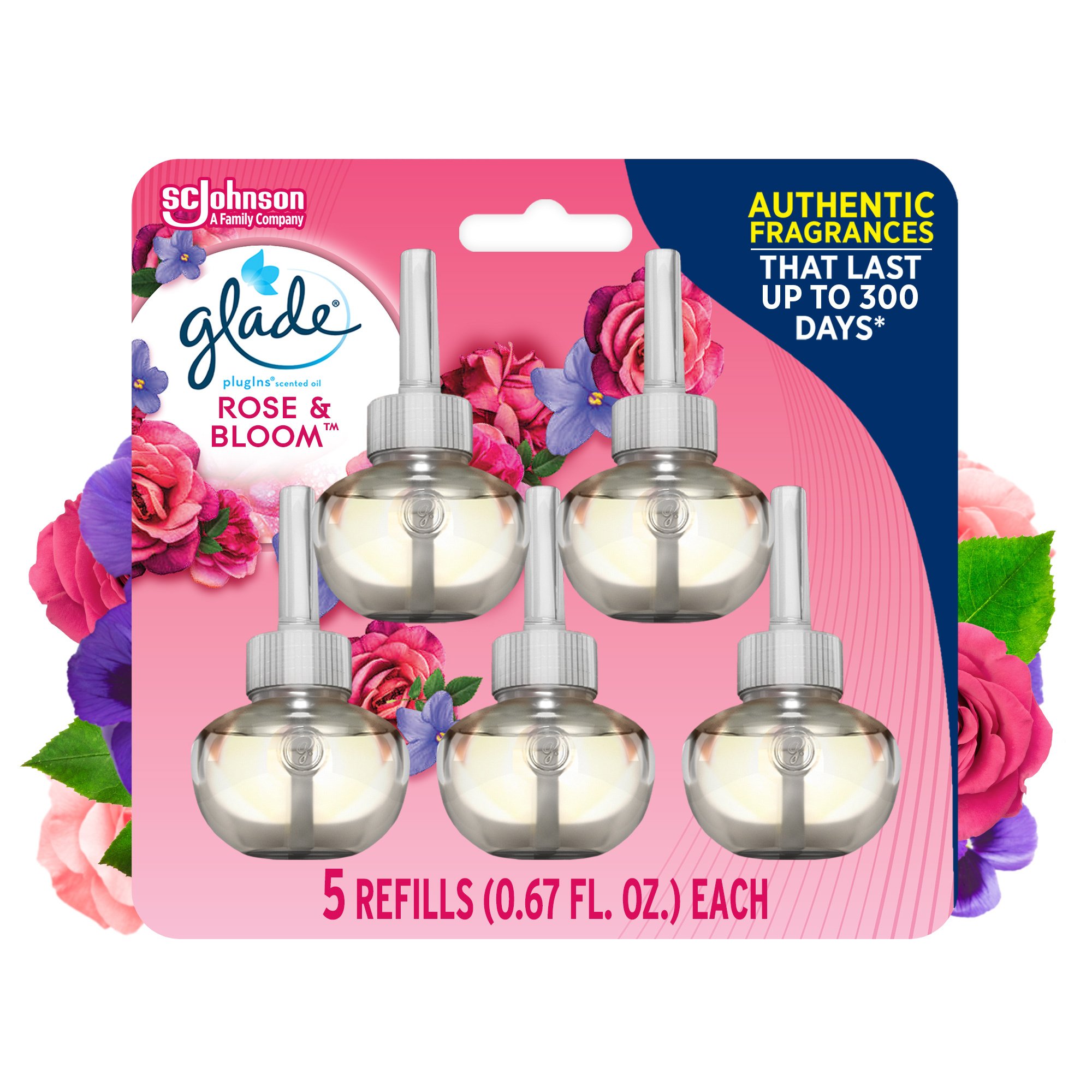 Glade PlugIns Scented Oil Air Freshener Refills Rose & Bloom Shop