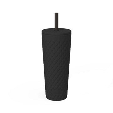Zak! Designs Cora Tumbler with Straw - Ebony, 24 oz