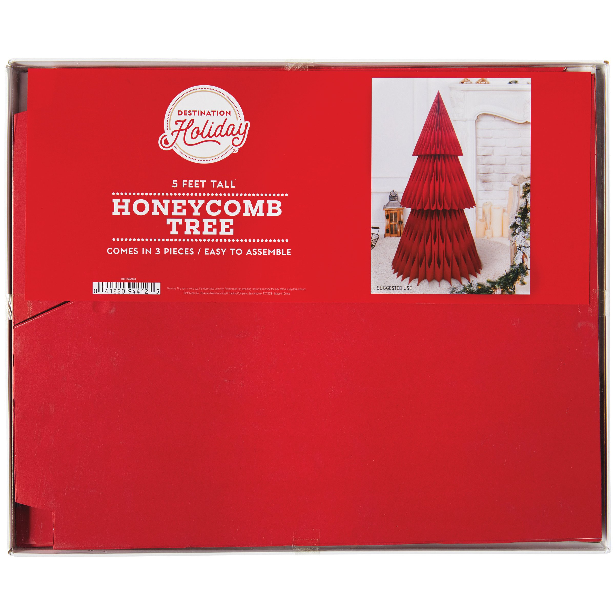 Destination Holiday Christmas Honeycomb Hanging Decor - Shop Party Decor at  H-E-B