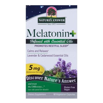 Nature's Answer Melatonin+ Infused With Essential Oils Vegetarian Capsules, 60 ct
