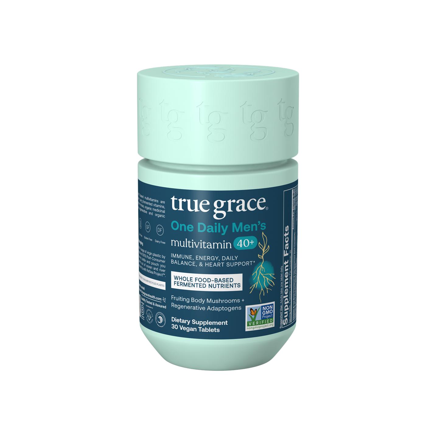 True Grace One Daily Men's Multivitamin 40+ Vegan Tablets; image 1 of 6