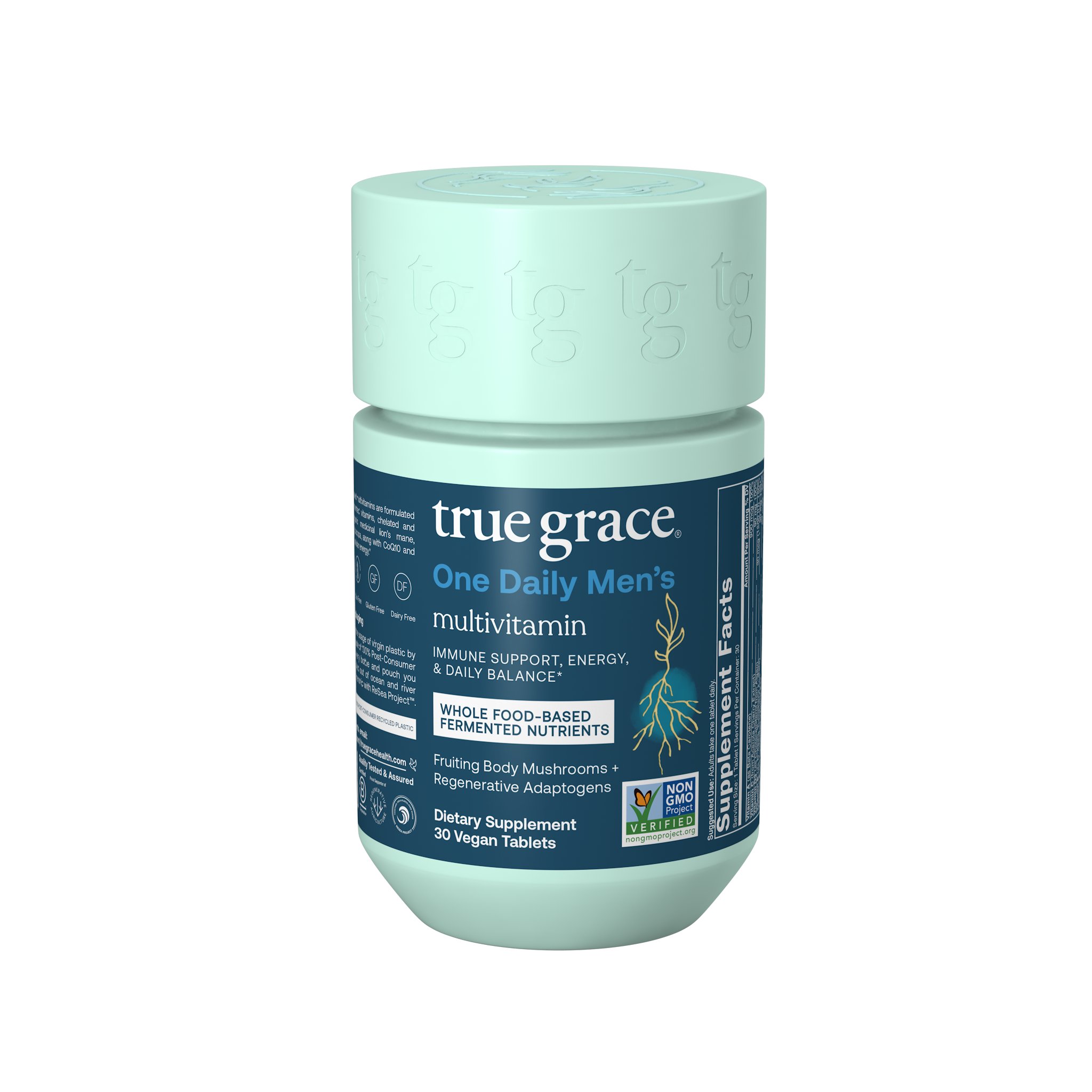 True Grace One Daily Men's Multivitamin Vegan Tablets, 30 ct