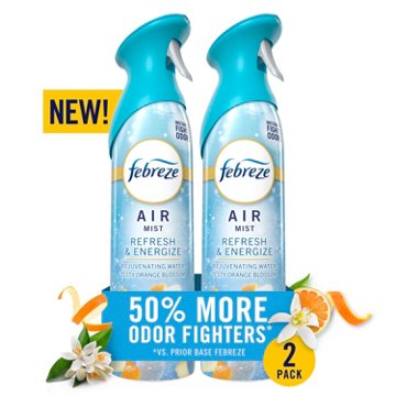 Febreze Air Mist Freshener Odor Fighting Room Spray Value Pack - Refresh & Energize Scent
