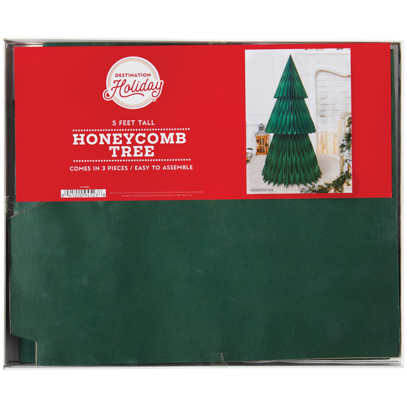 Destination Holiday Honeycomb Christmas Tree - Green; image 2 of 3