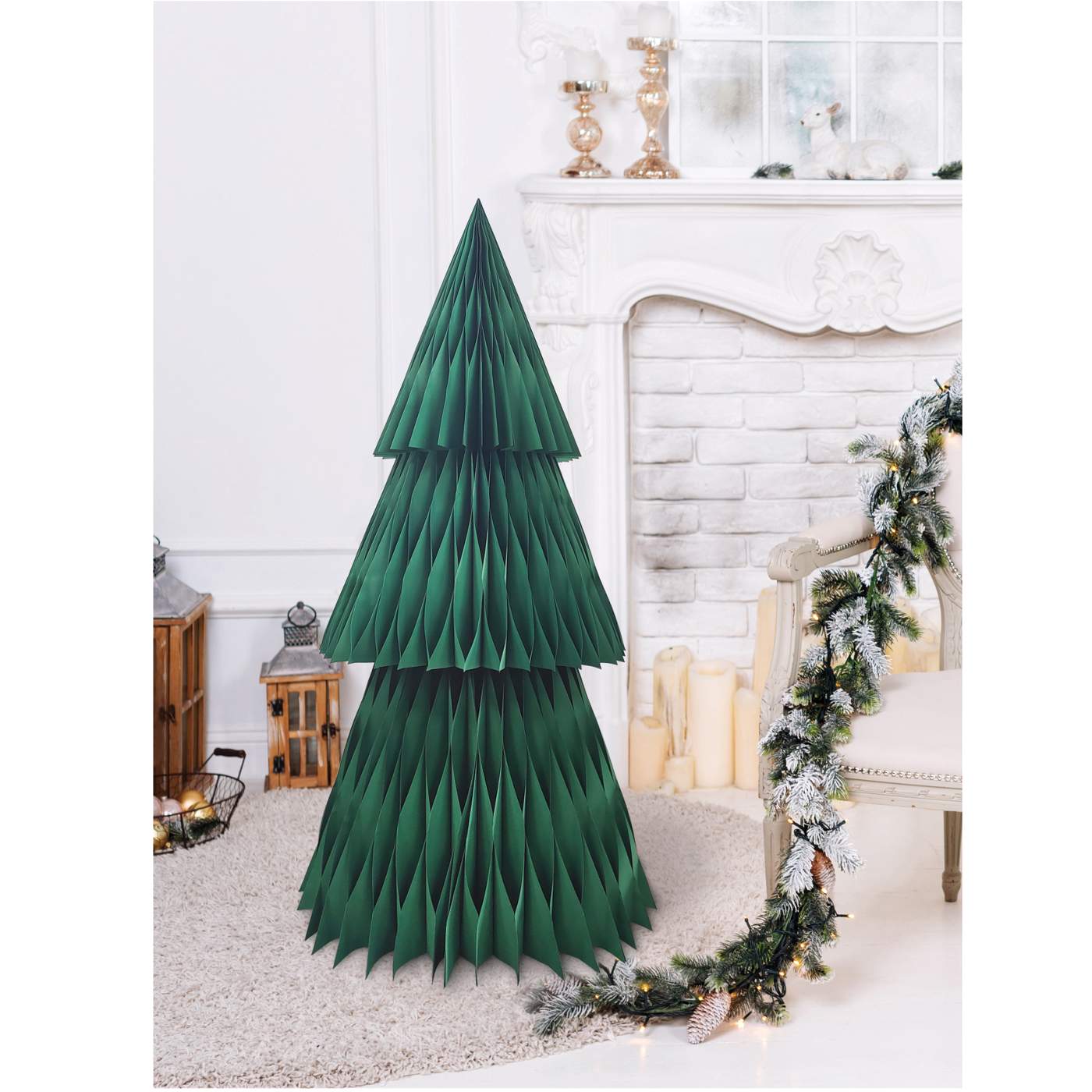 Destination Holiday Honeycomb Christmas Tree - Green; image 3 of 3