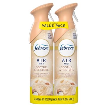 Febreze Air Mist Freshener Odor Fighting Room Spray Value Pack - Soothe & Restore Scent