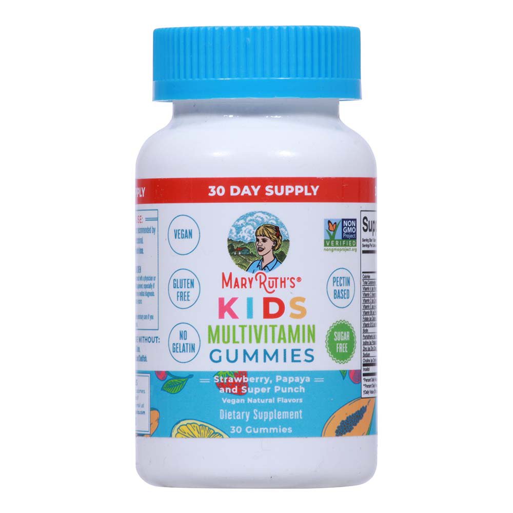 Mary Ruth's Kids' Sugar Free Multivitamin Gummies - Strawberry, Papaya & Super Punch, 30 ct