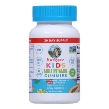 Mary Ruth's Kids' Sugar Free Multivitamin Gummies - Strawberry, Papaya & Super Punch, 30 ct