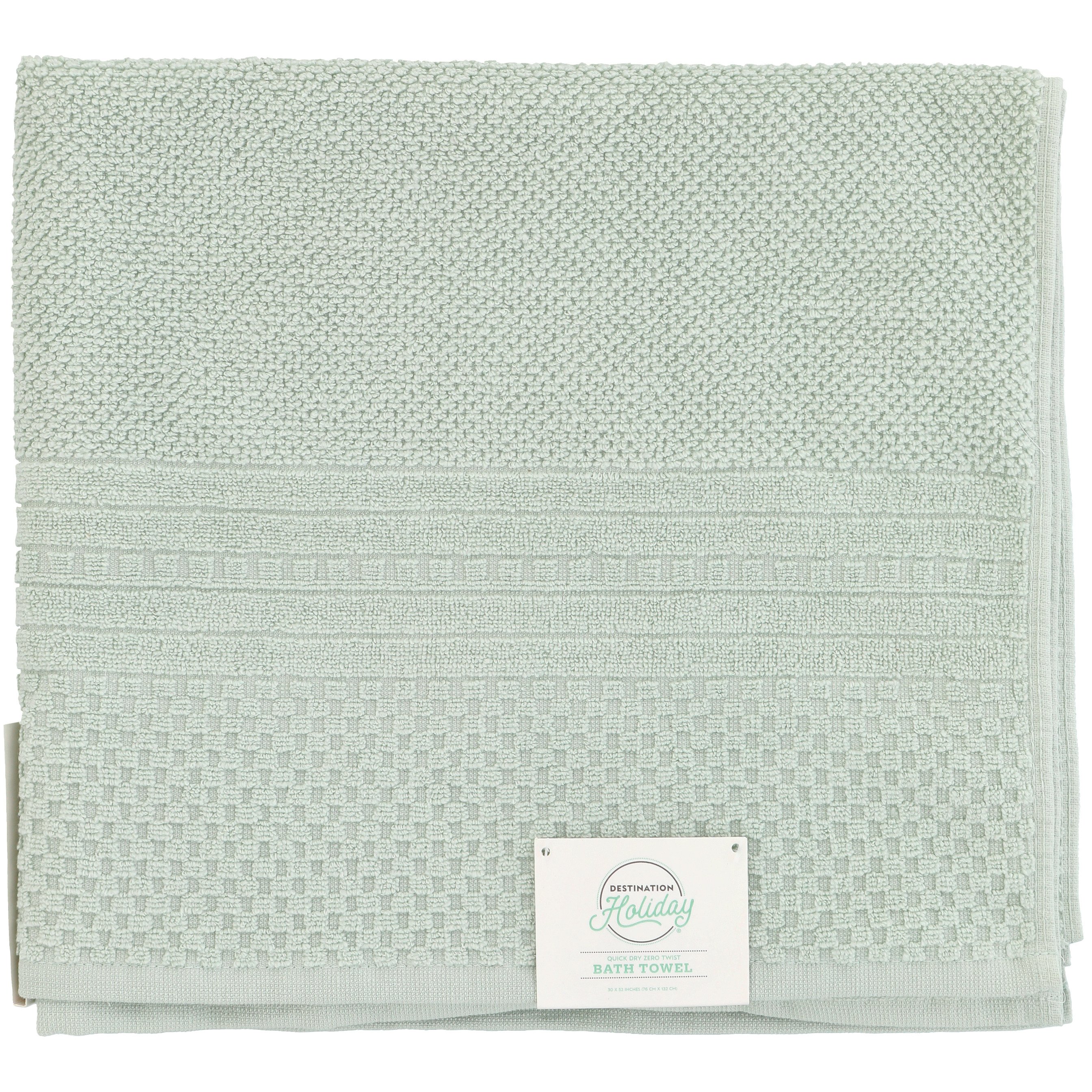 Destination Holiday Bath Towel Green Shop Towels & washcloths at HEB
