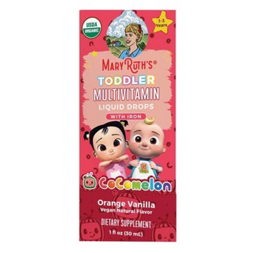 Mary Ruth's Toddler Multivitamin Liquid Drops with Iron - Orange Vanilla, 1 oz