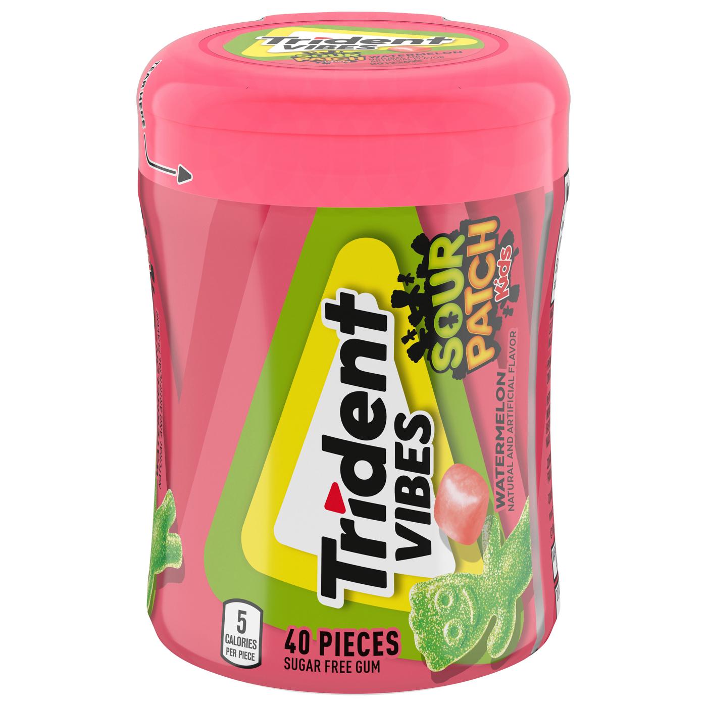 Trident Vibes Sour Patch Kids Watermelon Sugar Free Gum Bottle; image 1 of 3
