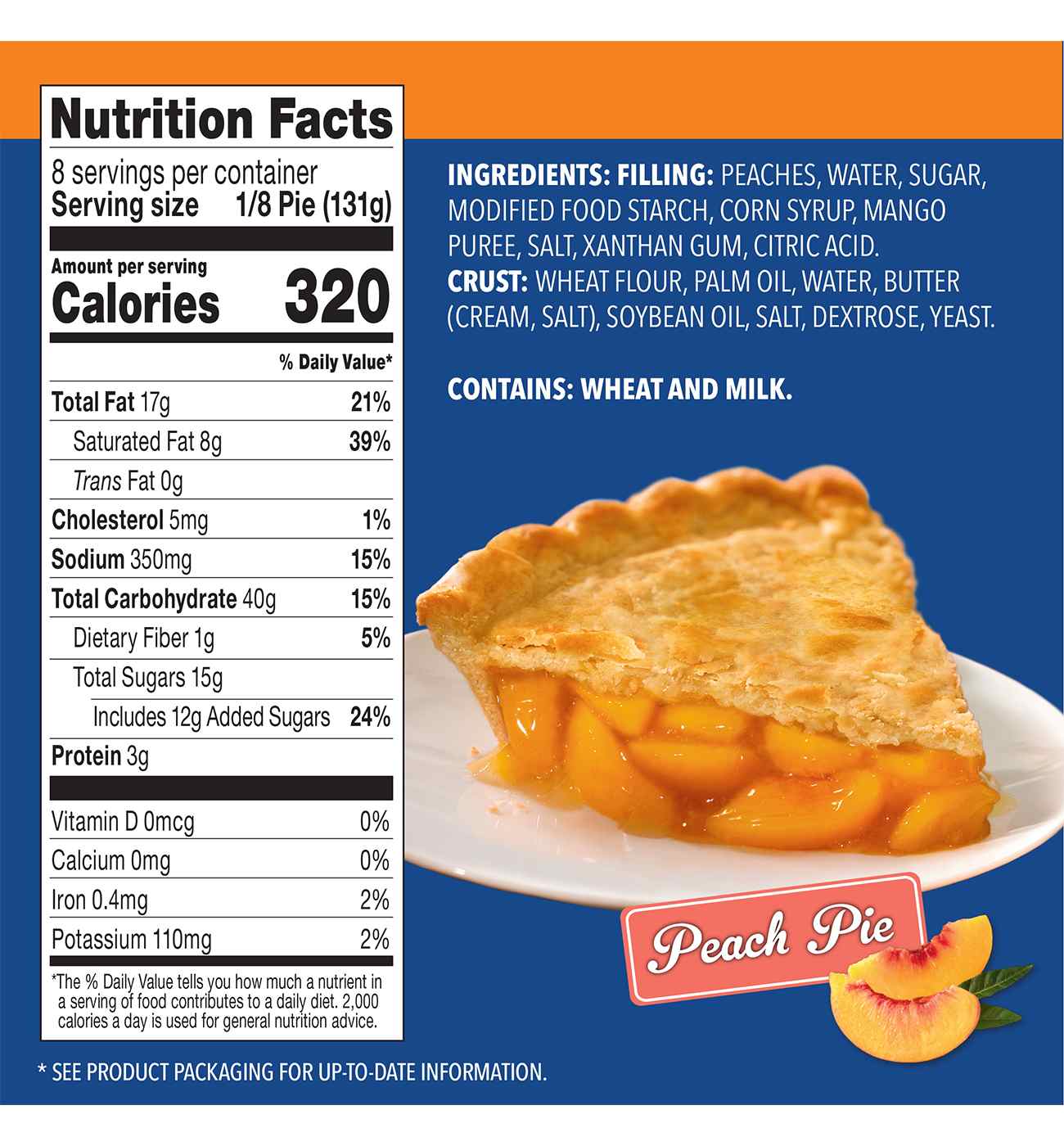 Mrs. Smith's Frozen Original Flaky Crust Peach Pie; image 2 of 10
