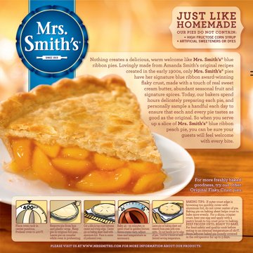 Mrs. Smith's Frozen Original Flaky Crust Peach Pie, 37 oz