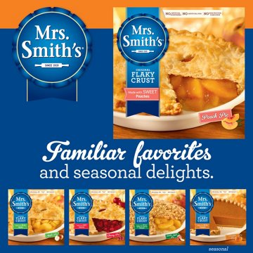 Mrs. Smith's Frozen Original Flaky Crust Peach Pie, 37 oz