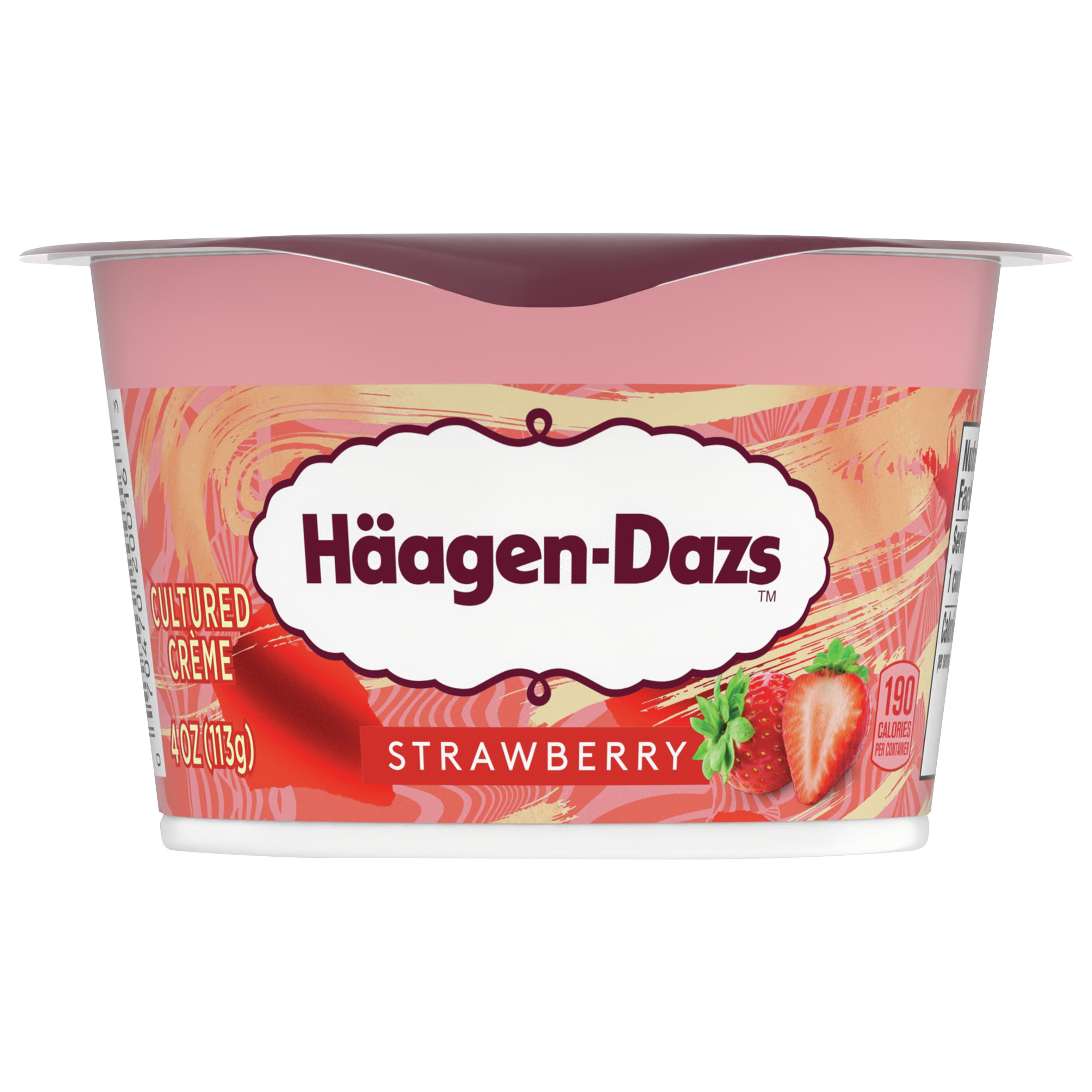 Häagen-Dazs Cultured Crème Yogurt Style Snack – Strawberry, 4 oz