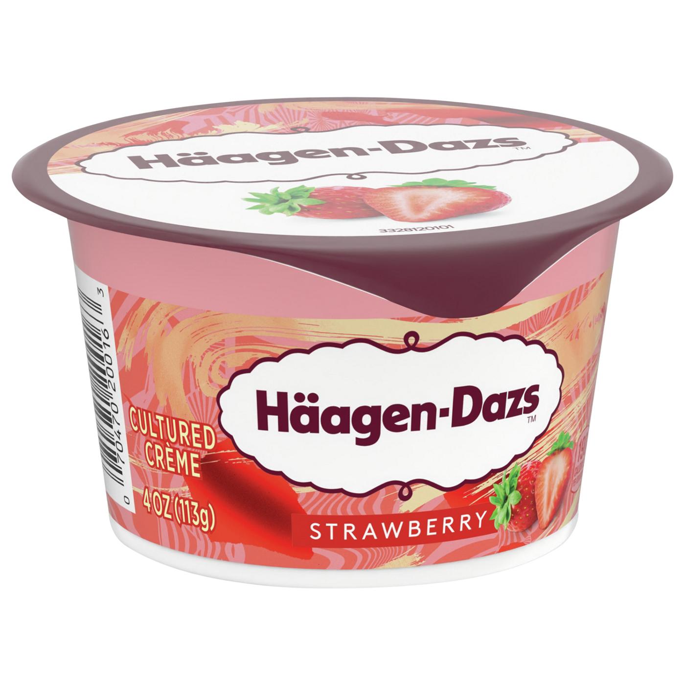 Haagen-Dazs Cultured Crème Yogurt Style Snack – Strawberry; image 2 of 4