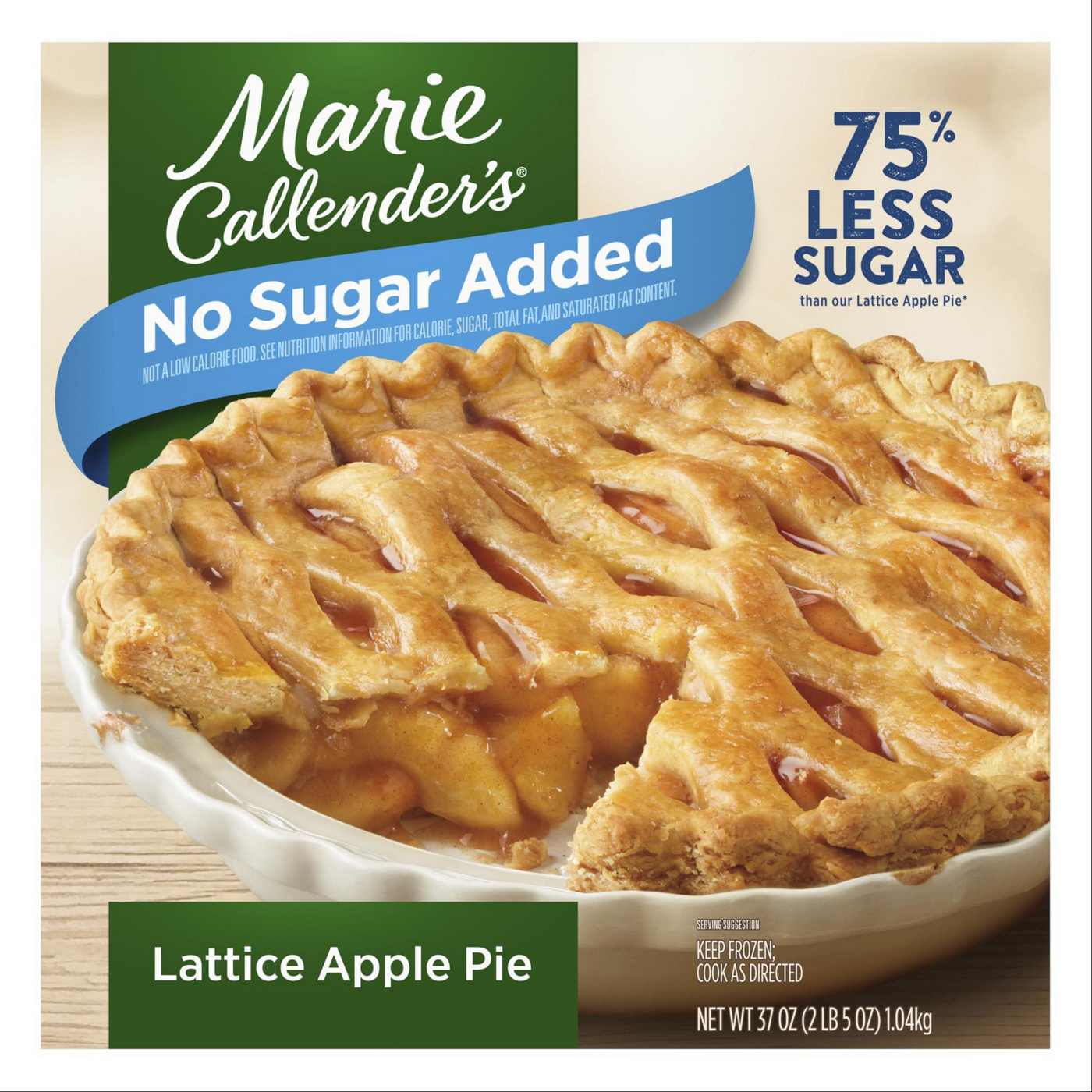 Marie Callender's No Sugar Added Lattice Apple Pie Frozen Dessert; image 1 of 2