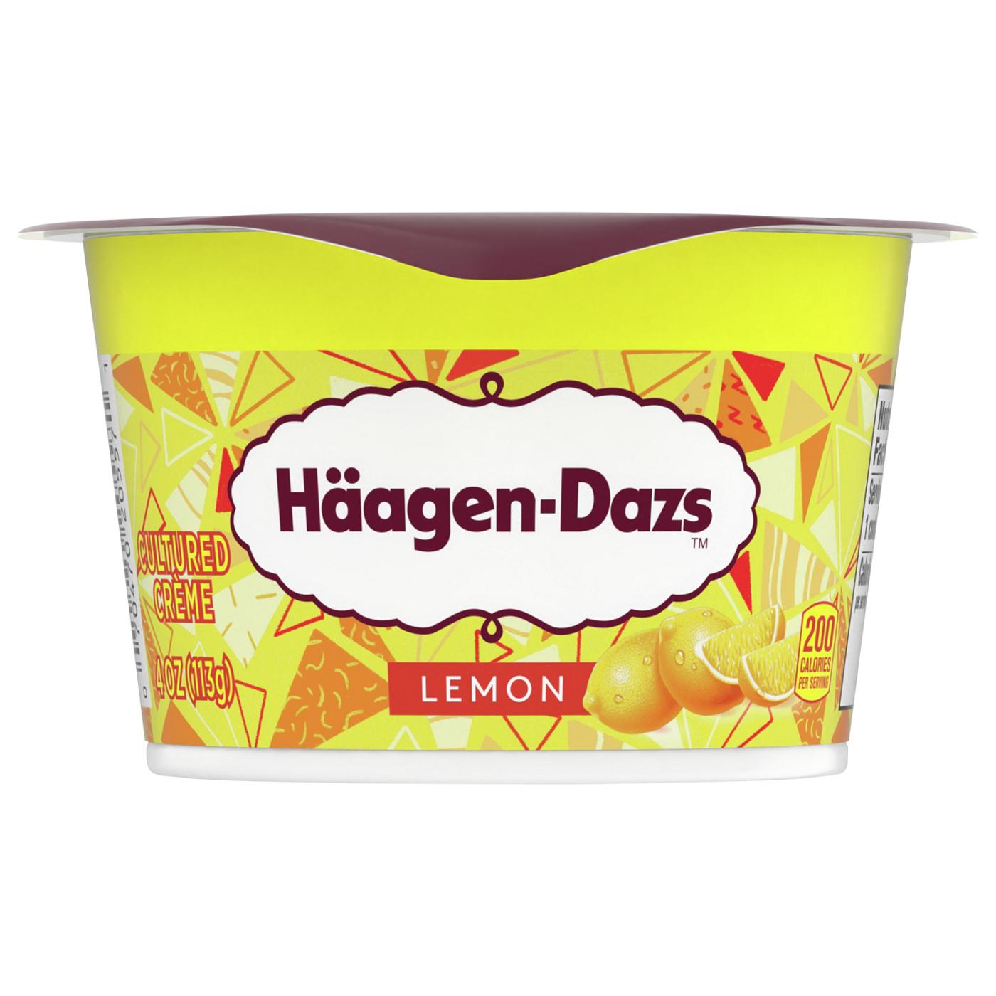 Haagen-Dazs Cultured Crème Yogurt Style Snack – Lemon; image 1 of 4