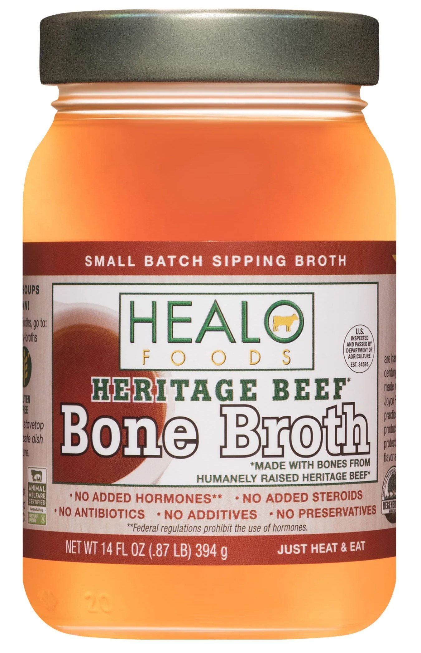 Healo Foods Heritage Beef Bone Broth Shop Broth & bouillon at HEB