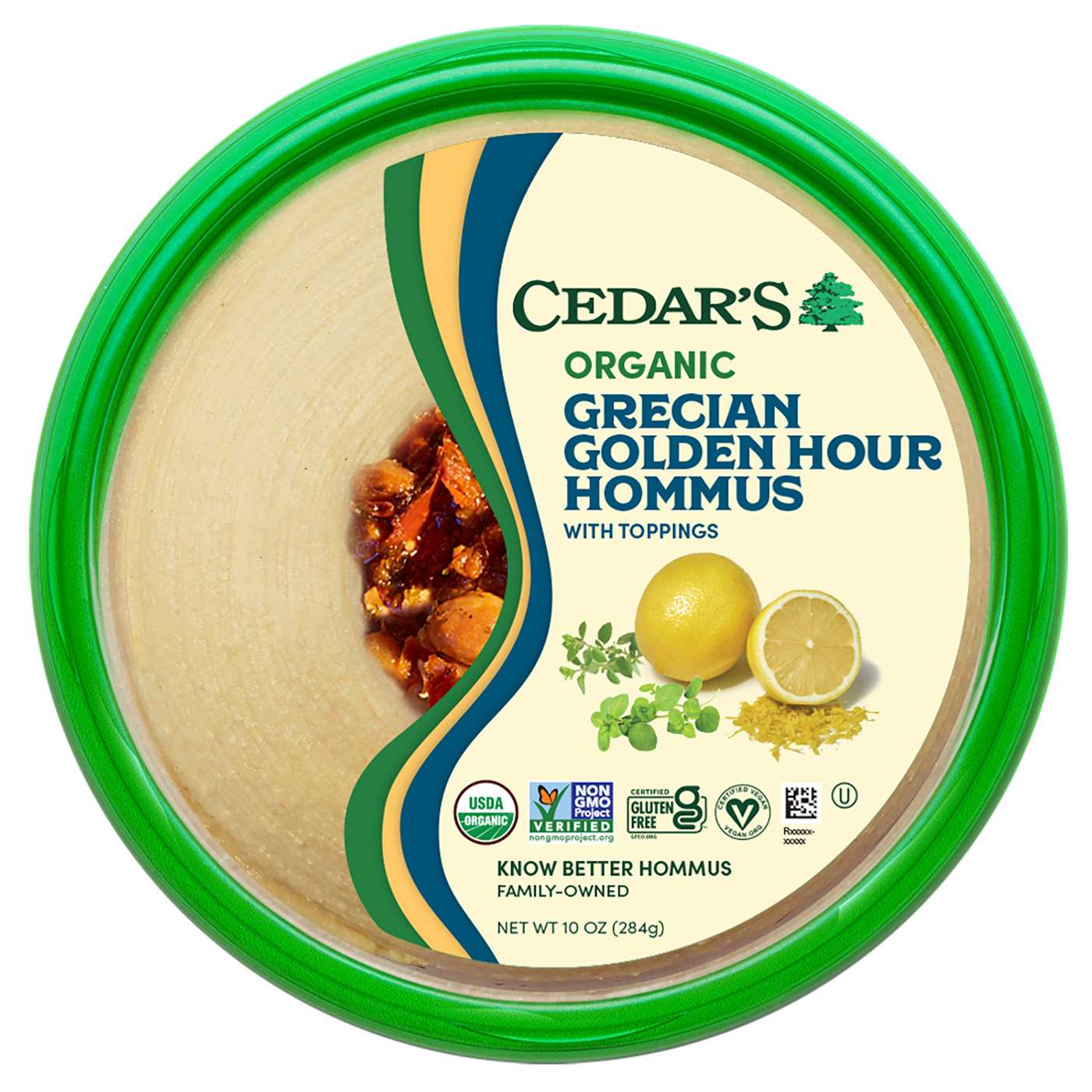 Cedar's Organic Grecian Golden Hour Hommus; image 1 of 2