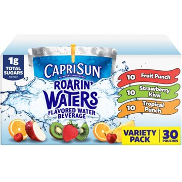 Capri Sun Roarin' Waters Water Beverage 30 pk Pouches -  Variety Pack, 6 oz
