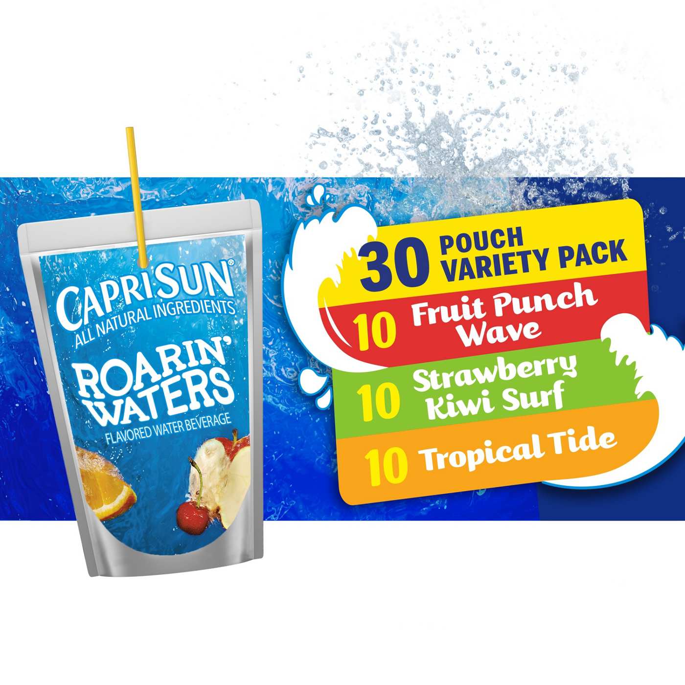 Capri Sun Roarin' Waters Flavored Water Beverage Variety Pack 6 oz Pouches  - Shop Juice at H-E-B