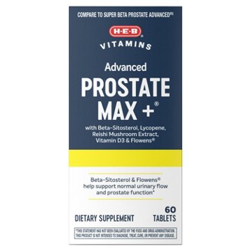 H-E-B Vitamins Advanced Prostate Max+ Tablets, 60 ct