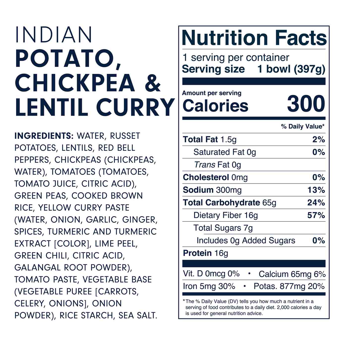 Forks Over Knives Plant-Based Indian Potato, Chickpea & Lentil Curry Frozen Meal; image 2 of 2