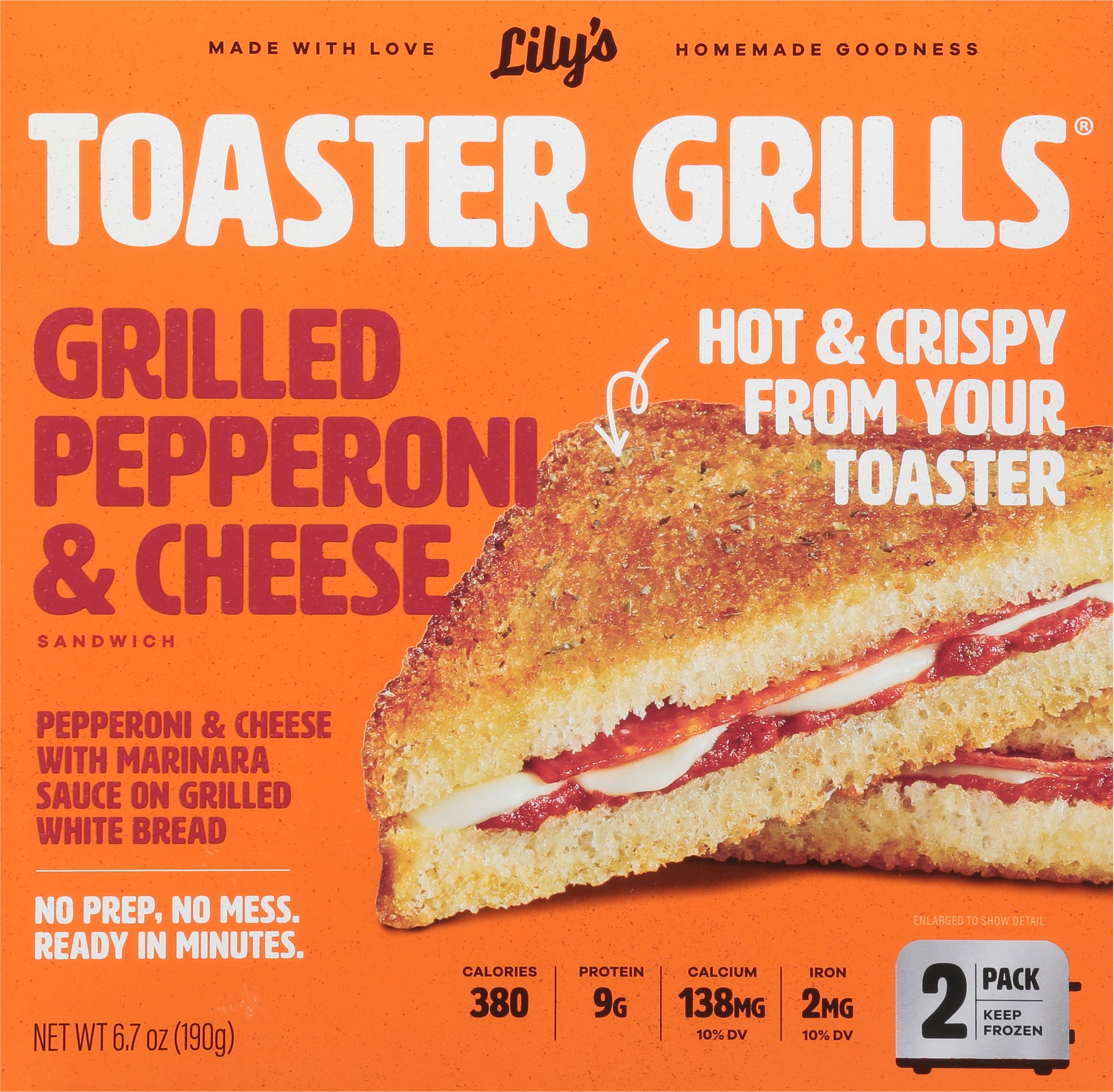 Lily's Toaster Grills Grilled Pepperoni & Cheese Sandwiches - Shop  Sandwiches at H-E-B