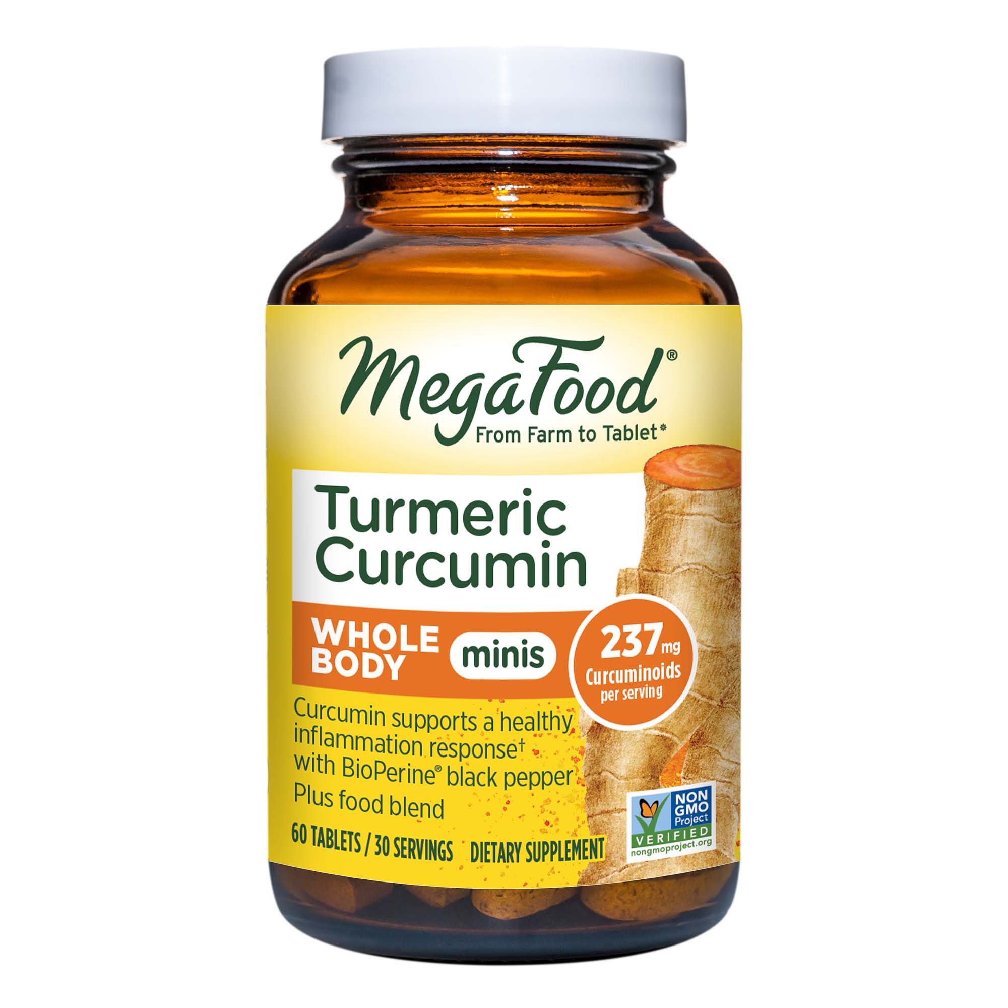 MegaFood Turmeric Curcumin Mini Tablets, 60 ct