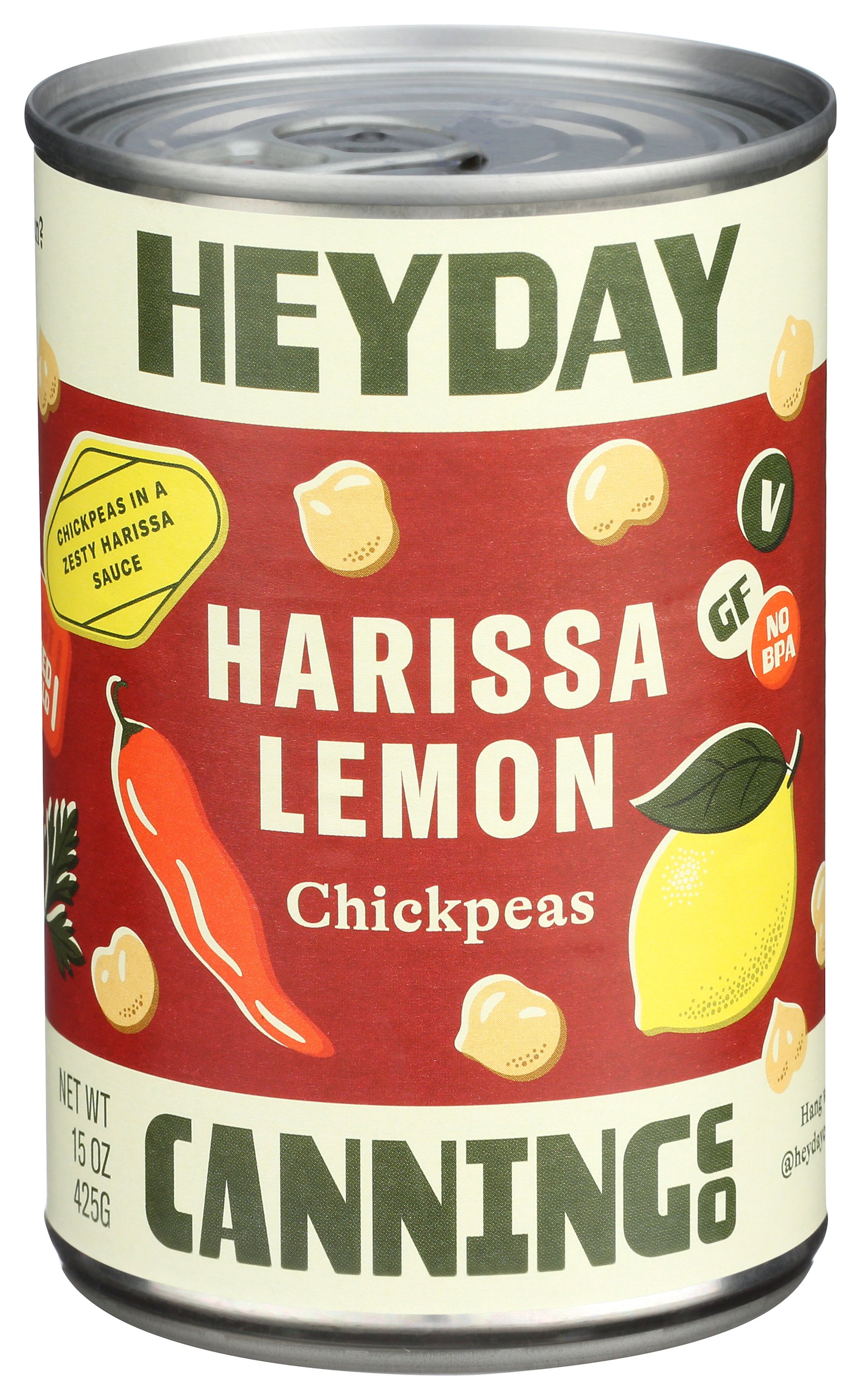 Heyday Canning Harissa Lemon Chickpeas, 15 oz | Central Market