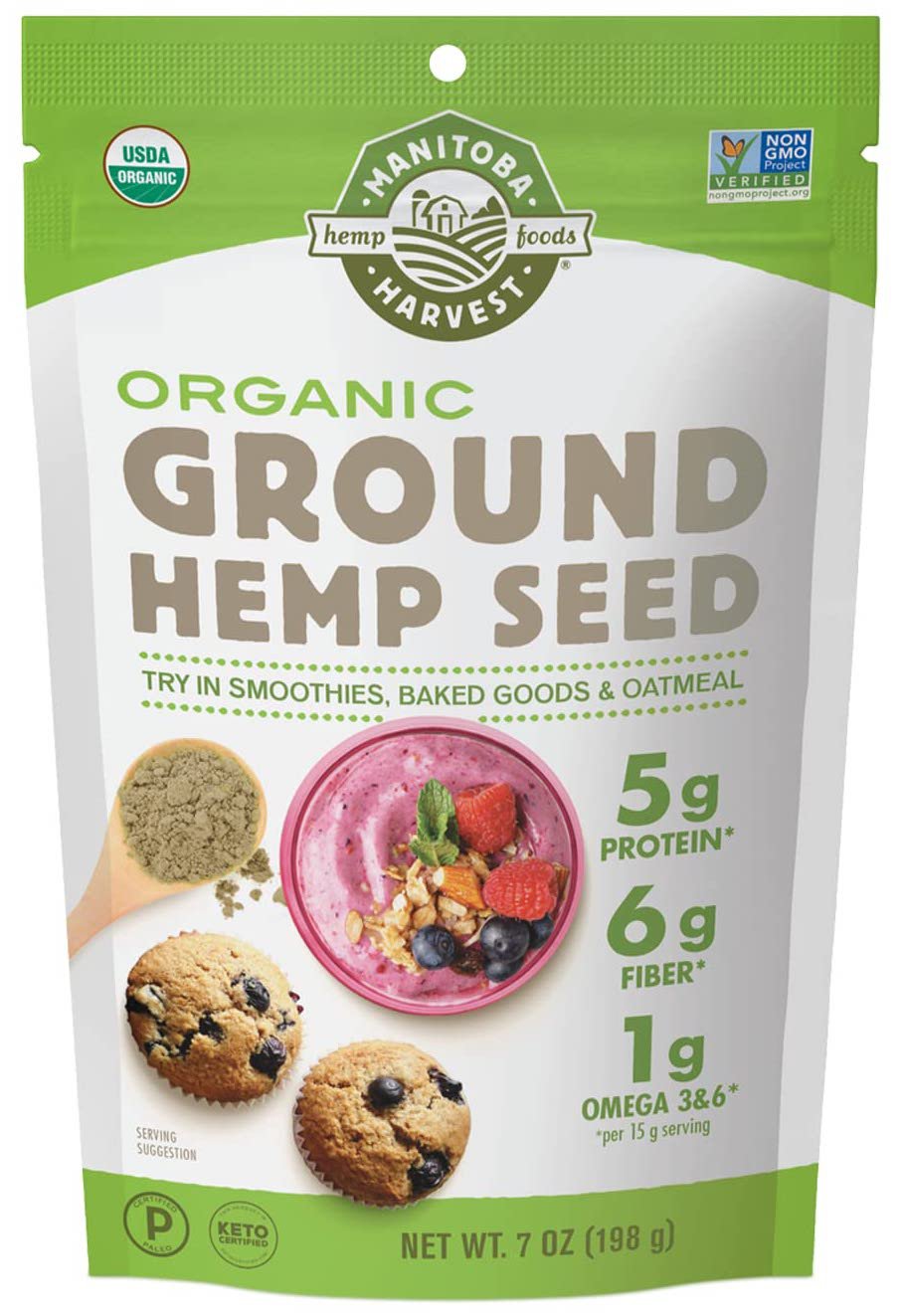 Manitoba Harvest Organic Ground Hemp Seed, 7 oz