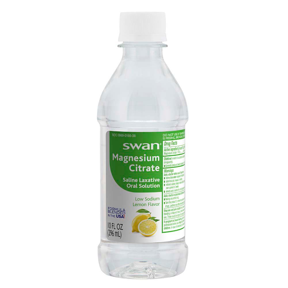 Swan Magnesium Citrate Saline Laxative - Lemon, 10 oz