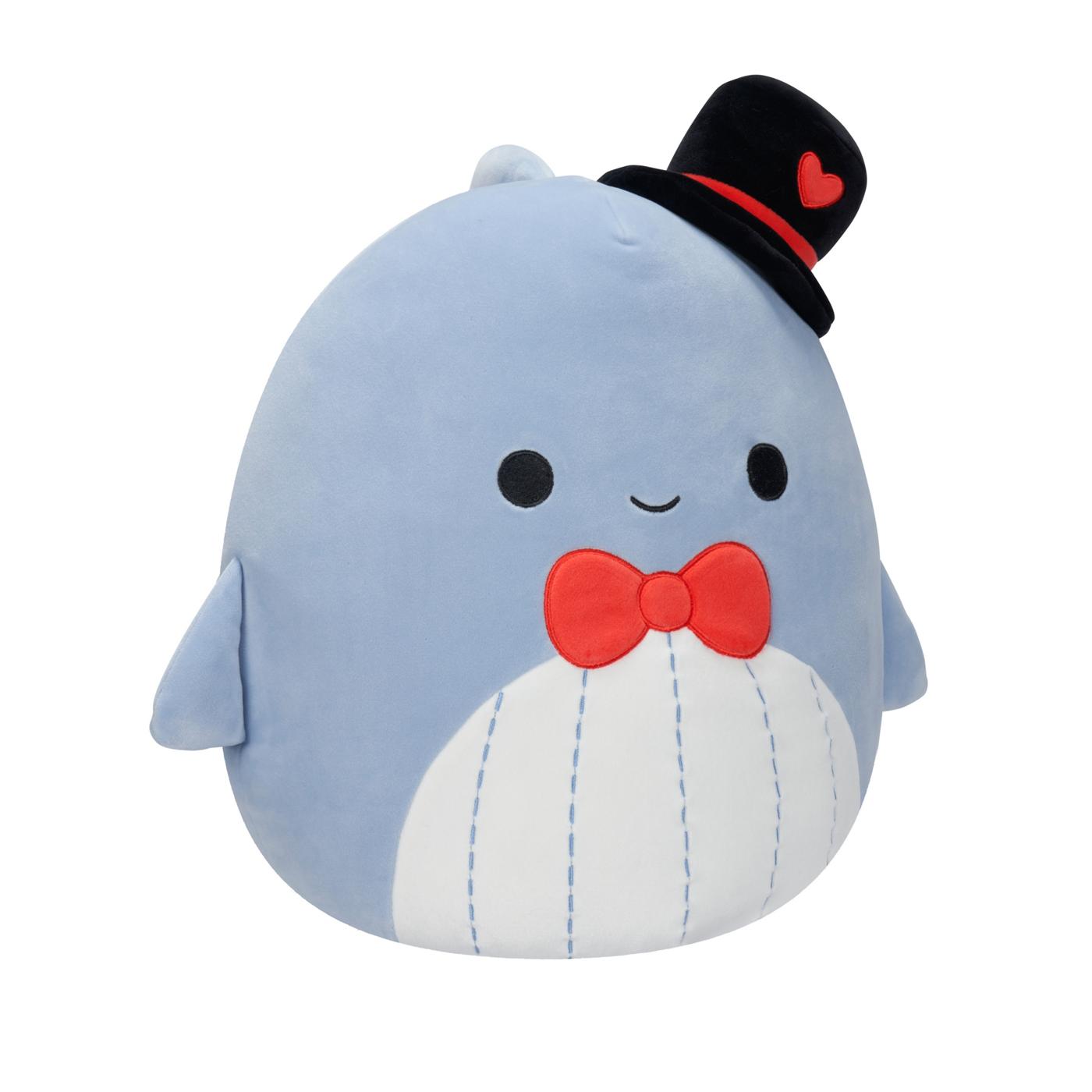 Squishmallows Samir the Blue Whale Valentine's Plush; image 2 of 3