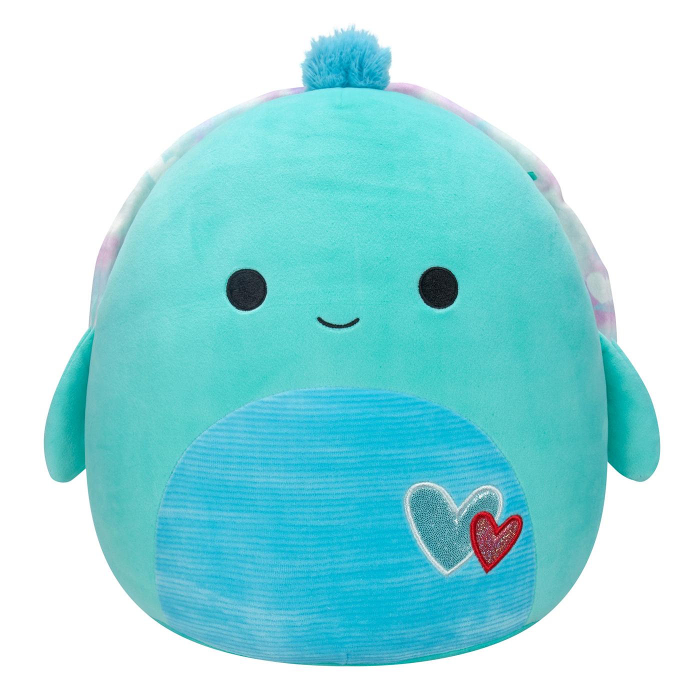 Squishmallows Cascade the Teal Turtle Valentine's Plush; image 1 of 3