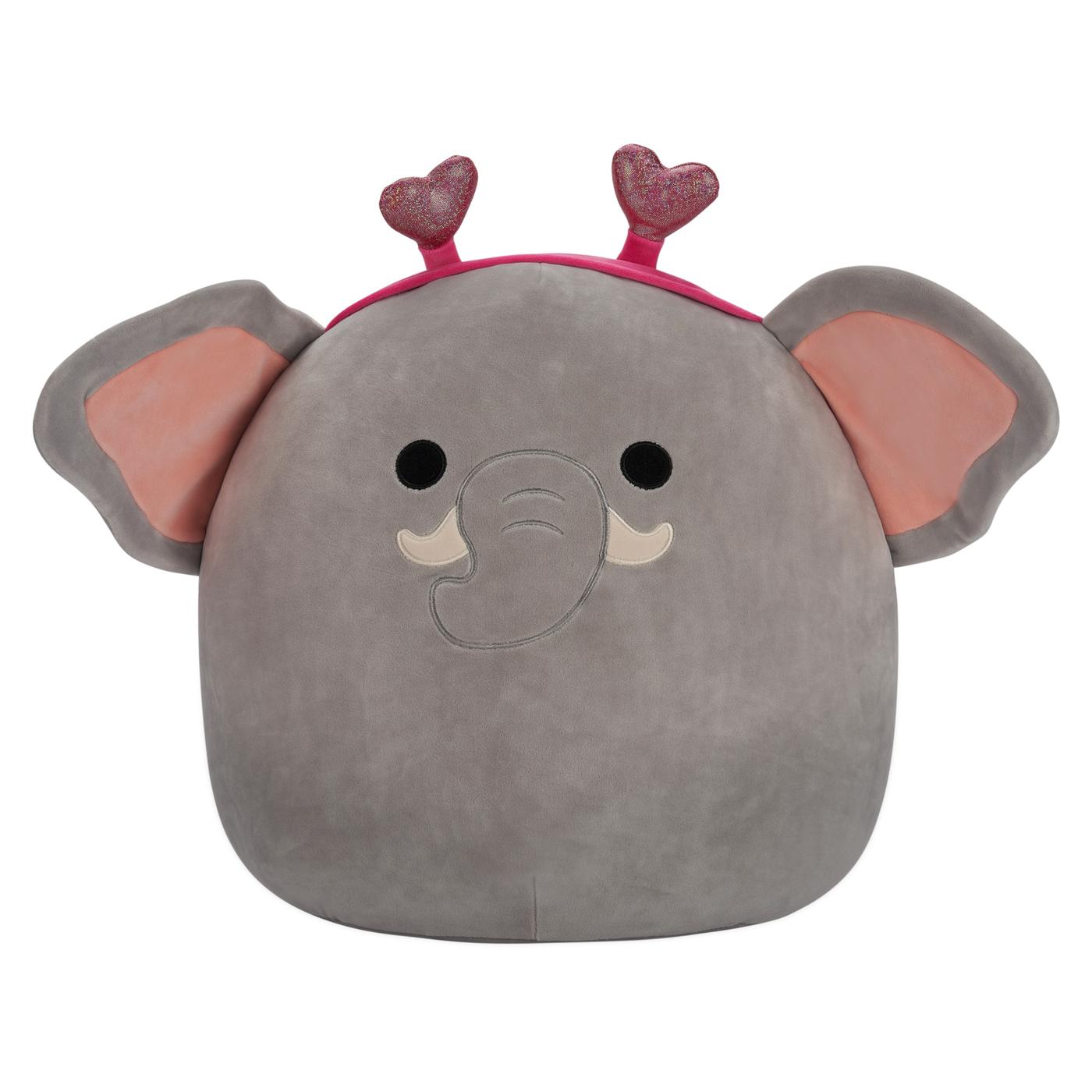 Squishmallows Mila the Gray Elephant Valentine's Plush; image 1 of 3