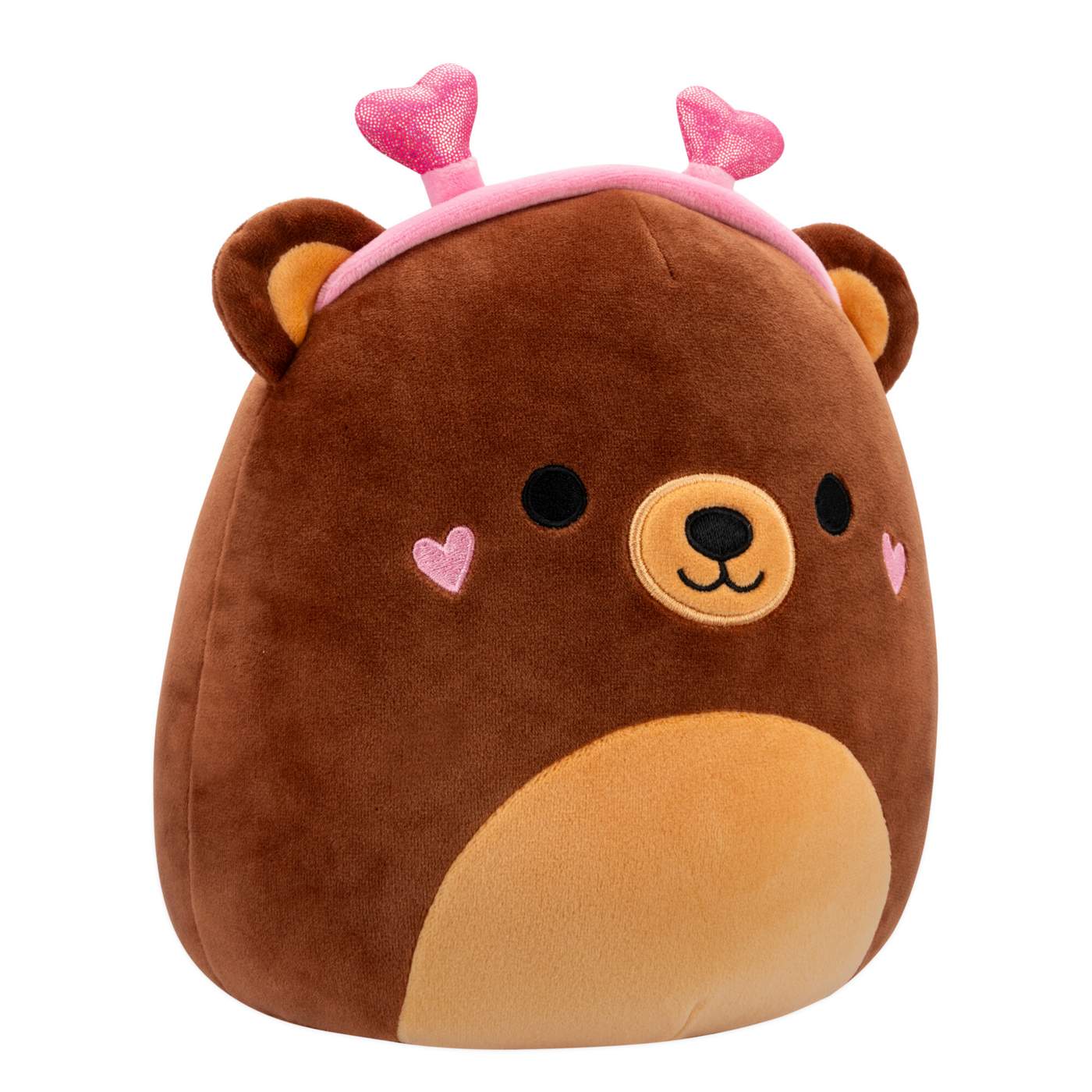 Squishmallows Omar the Brown Bear Valentine's Plush; image 3 of 3