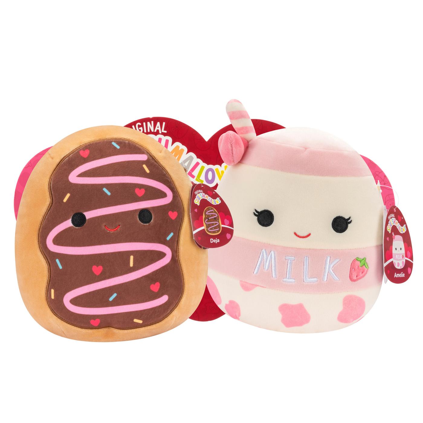 Squishmallows Deja The Donut And Amelie The Strawberry Milk Valentines