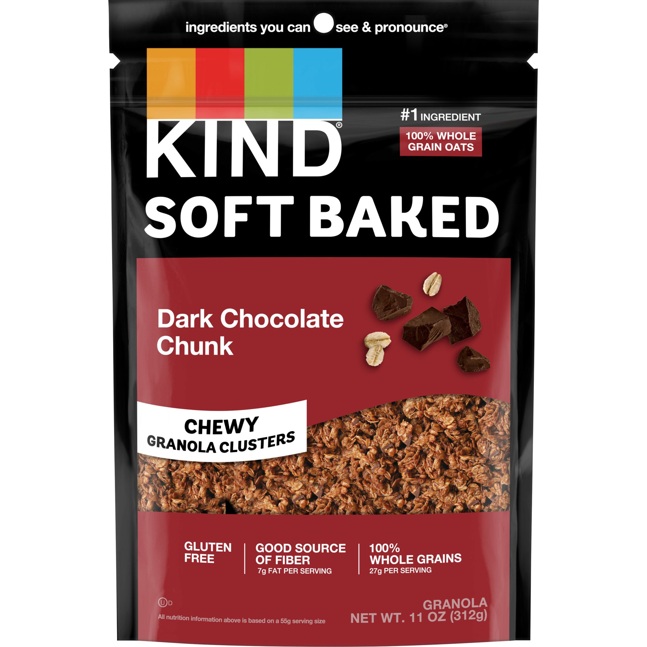 Kind Soft Baked Dark Chocolate Chunk Granola Clusters Shop Granola
