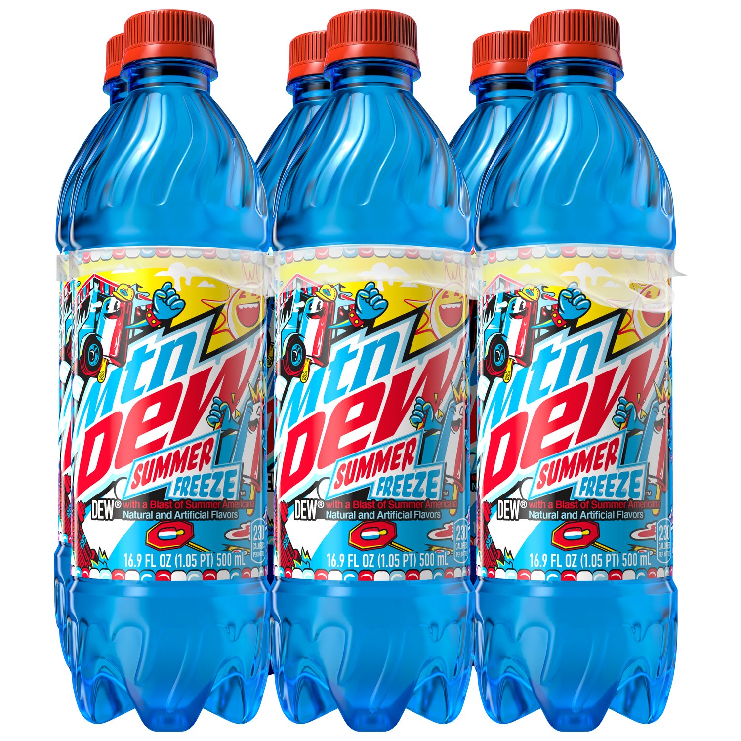 Mountain Dew Summer Freeze Soda 16.9 oz Bottles Shop Soda at HEB