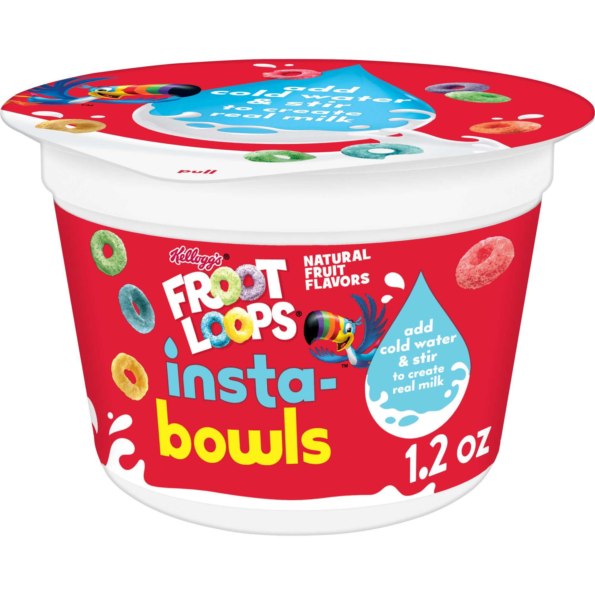  Kellogg's Froot Loops, Breakfast Cereal, Original, .95oz (70  Count): Cold Breakfast Cereals