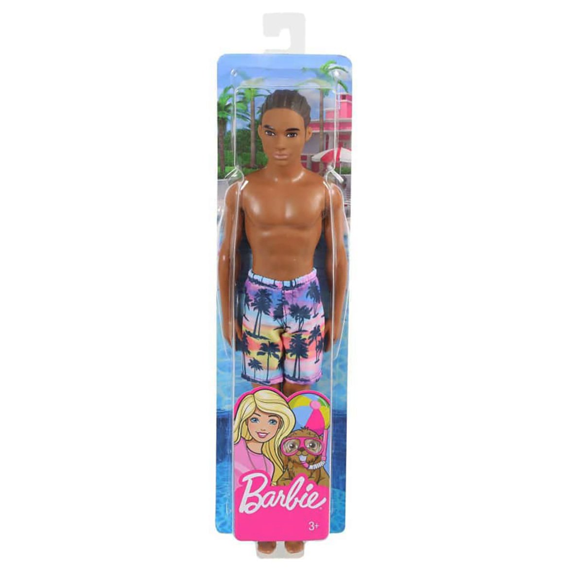 Barbie Beach Ken Doll in Tropical Swimwear - Shop Action figures ...