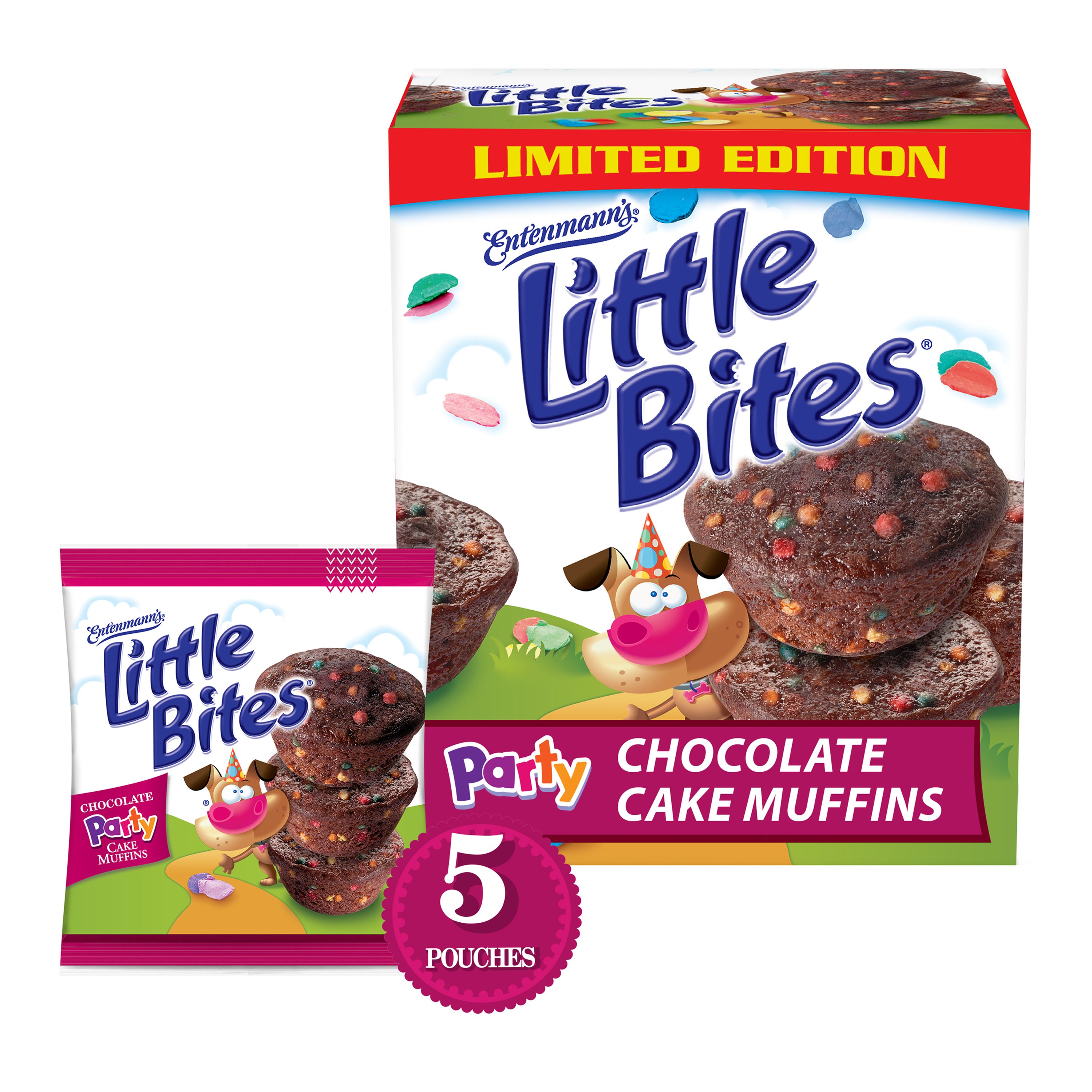 Entenmann's Little Bites Chocolate Party Cake Muffins - Shop Granola ...