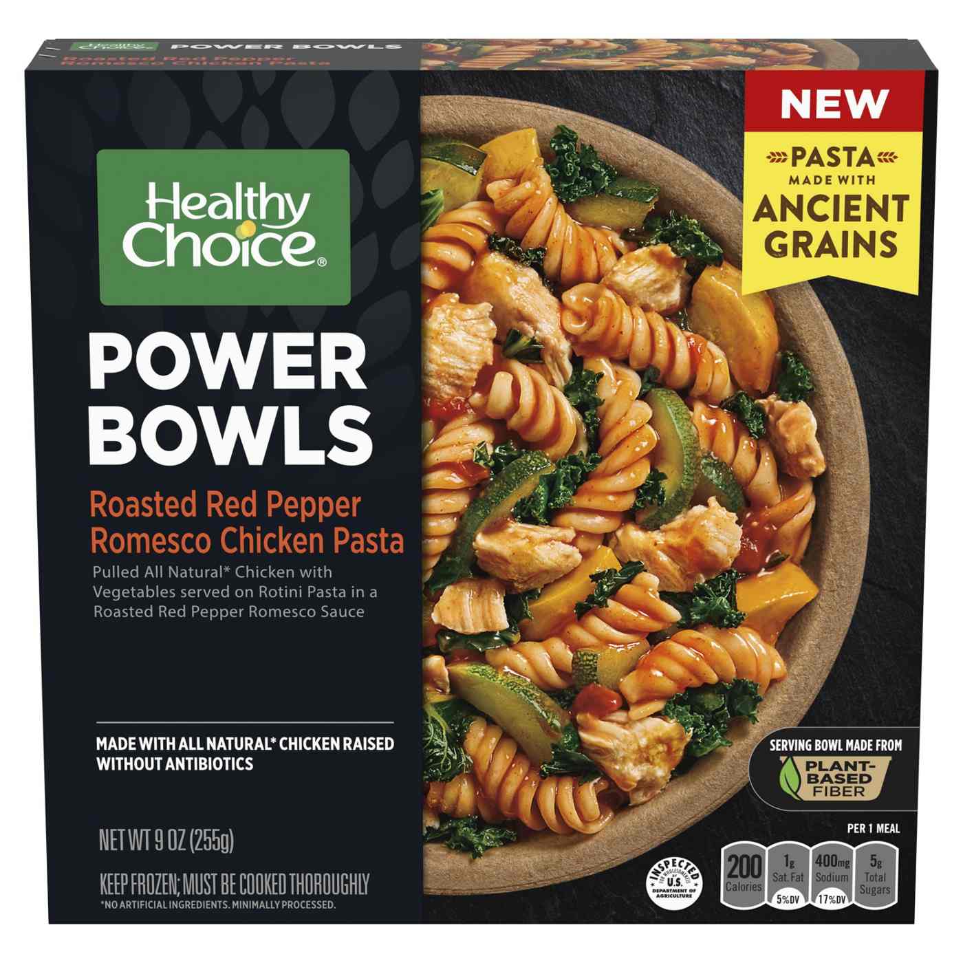 Healthy Choice Power Bowls Roasted Red Pepper Romesco Chicken Pasta Frozen Meal; image 1 of 2