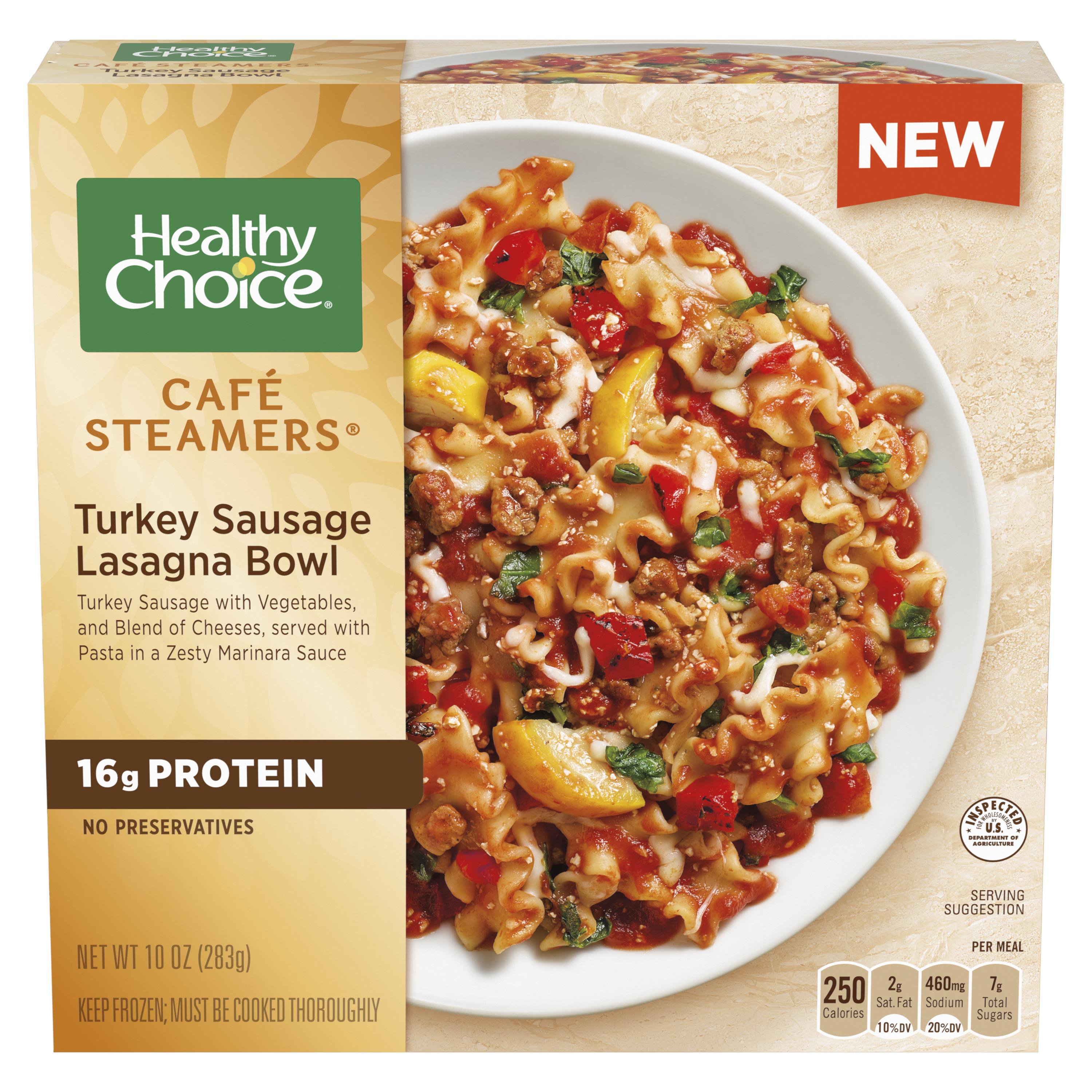 Healthy Choice Caf Steamers Turkey Sausage Lasagna Bowl Frozen Meal   009918009 1