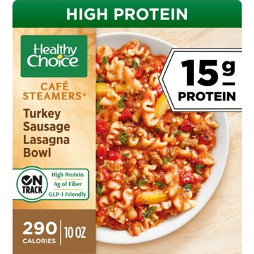 Healthy Choice Cafe Steamers Turkey Sausage Lasagna Bowl Frozen Meal