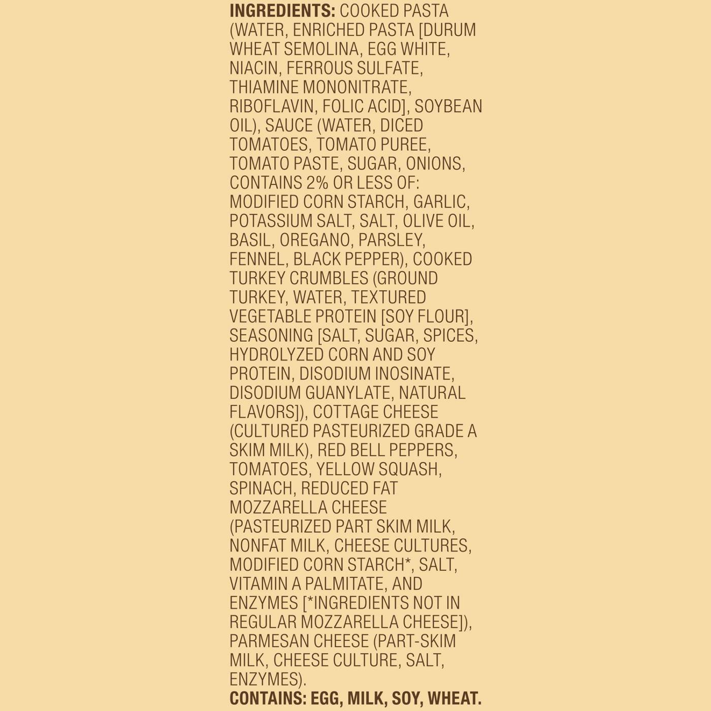 Healthy Choice Café Steamers Turkey Sausage Lasagna Bowl Frozen Meal