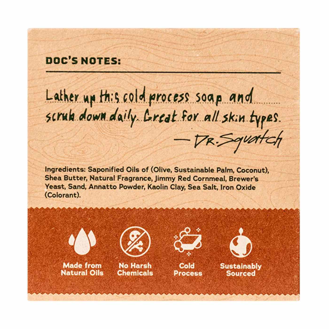 Dr. Squatch Men's Natural Soap Bar - Wood Barrel Bourbon; image 3 of 7