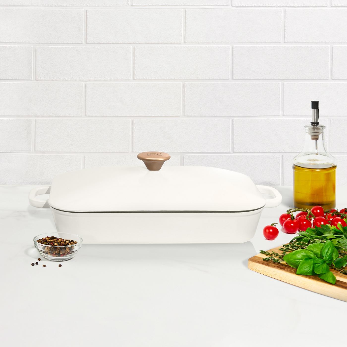 Kitchen & Table by HEB Enameled Cast Iron Bake Dish Cloud White